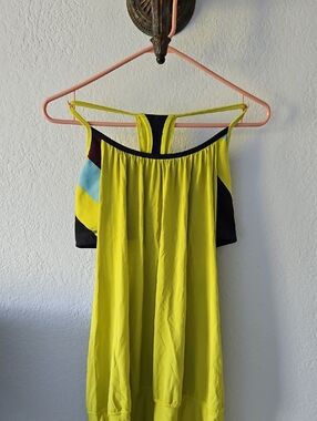 Lululemon Bright Yellow Racerback Tank with built in bra